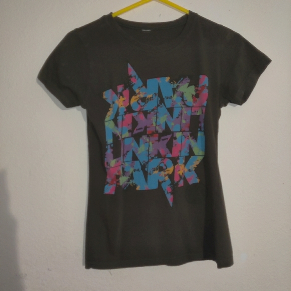 Linkin Park t-shirt paint splatter logo grey - Picture 1 of 4